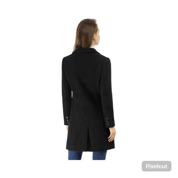 1NWOT Size Medium Allegra K Winter Black Coat - Picture 2 of 10